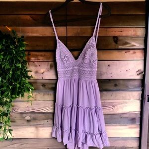 Southern Fried Chics Lavender Tie Back Sundress